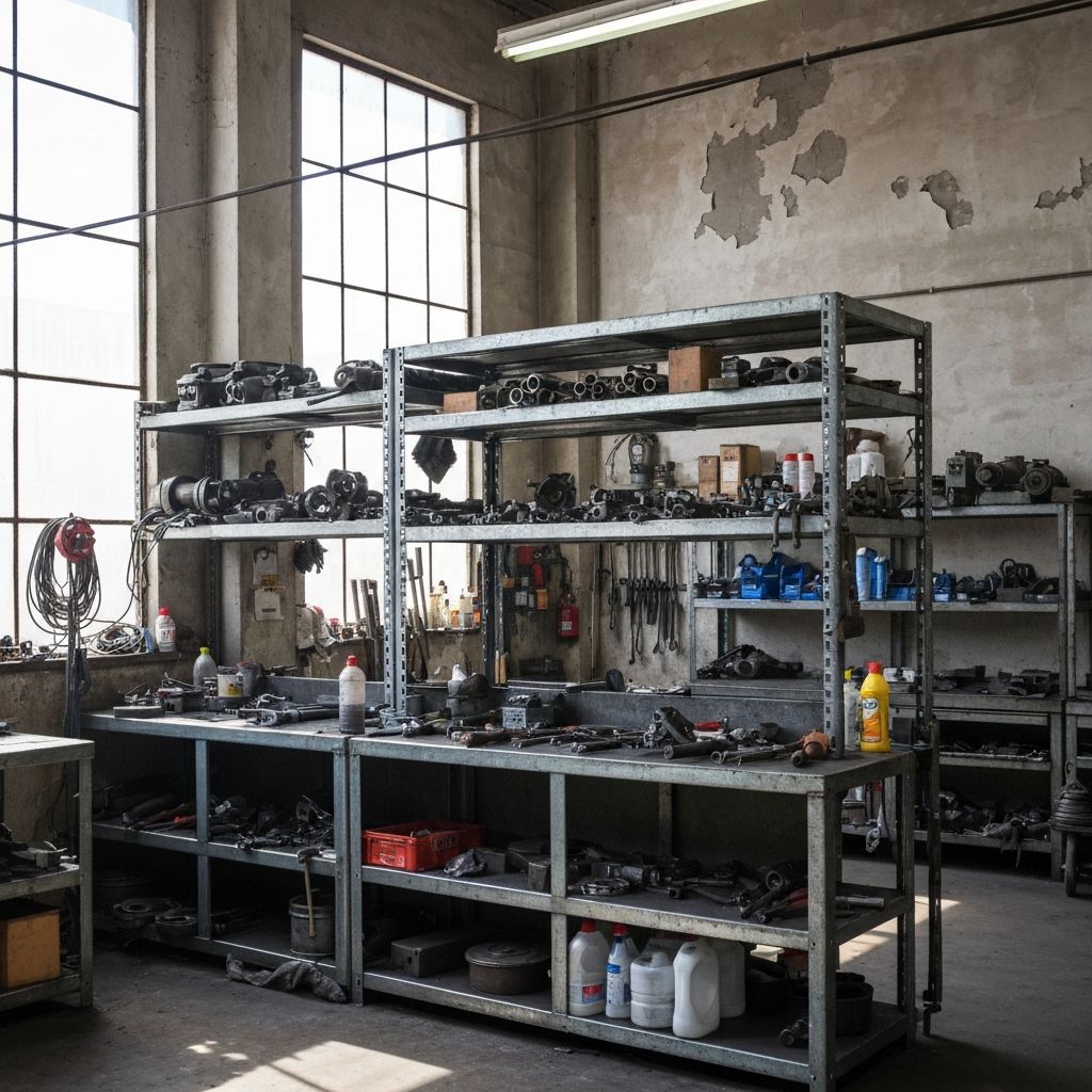 Interior de taller industrial en Chile