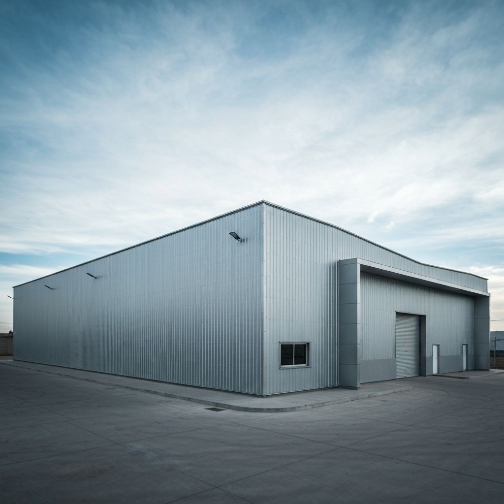 Galpón metálico simple en Argentina